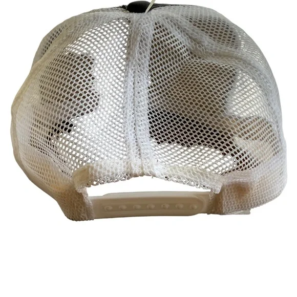 Choppers Snapback Trucker Hat Bikercore White & Black Motorcycle Flames Vintage - Picture 6 of 9